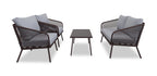 Porto 4-Piece Patio Conversation Set - Black | Ensemble de conversation Porto 4 pièces pour la terrasse - noir