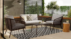 Porto 4-Piece Patio Conversation Set - Black | Ensemble de conversation Porto 4 pièces pour la terrasse - noir