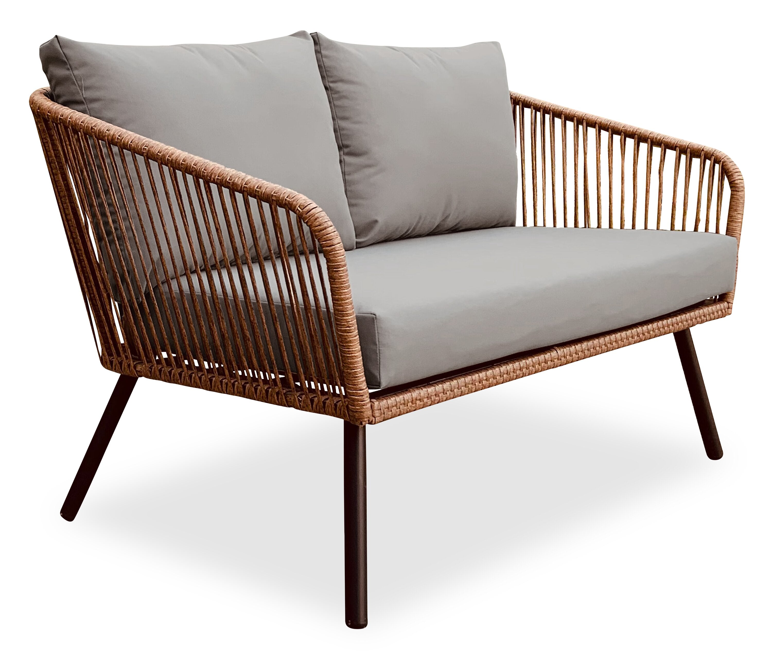 Porto 4-Piece Patio Conversation Set - Brown | Ensemble de conversation Porto 4 pièces pour la terrasse - brun