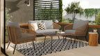 Porto 4-Piece Patio Conversation Set - Brown | Ensemble de conversation Porto 4 pièces pour la terrasse - brun