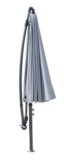 Shanghai Outdoor Patio Umbrella - 114" W x 75"H, Weather Resistant Aluminum & Fibreglass, Hand Crank - Grey | Parasol Shanghai pour la terrasse - gris | SHANGGUM