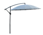 Shanghai Outdoor Patio Umbrella - 114" W x 75"H, Weather Resistant Aluminum & Fibreglass, Hand Crank - Grey | Parasol Shanghai pour la terrasse - gris | SHANGGUM