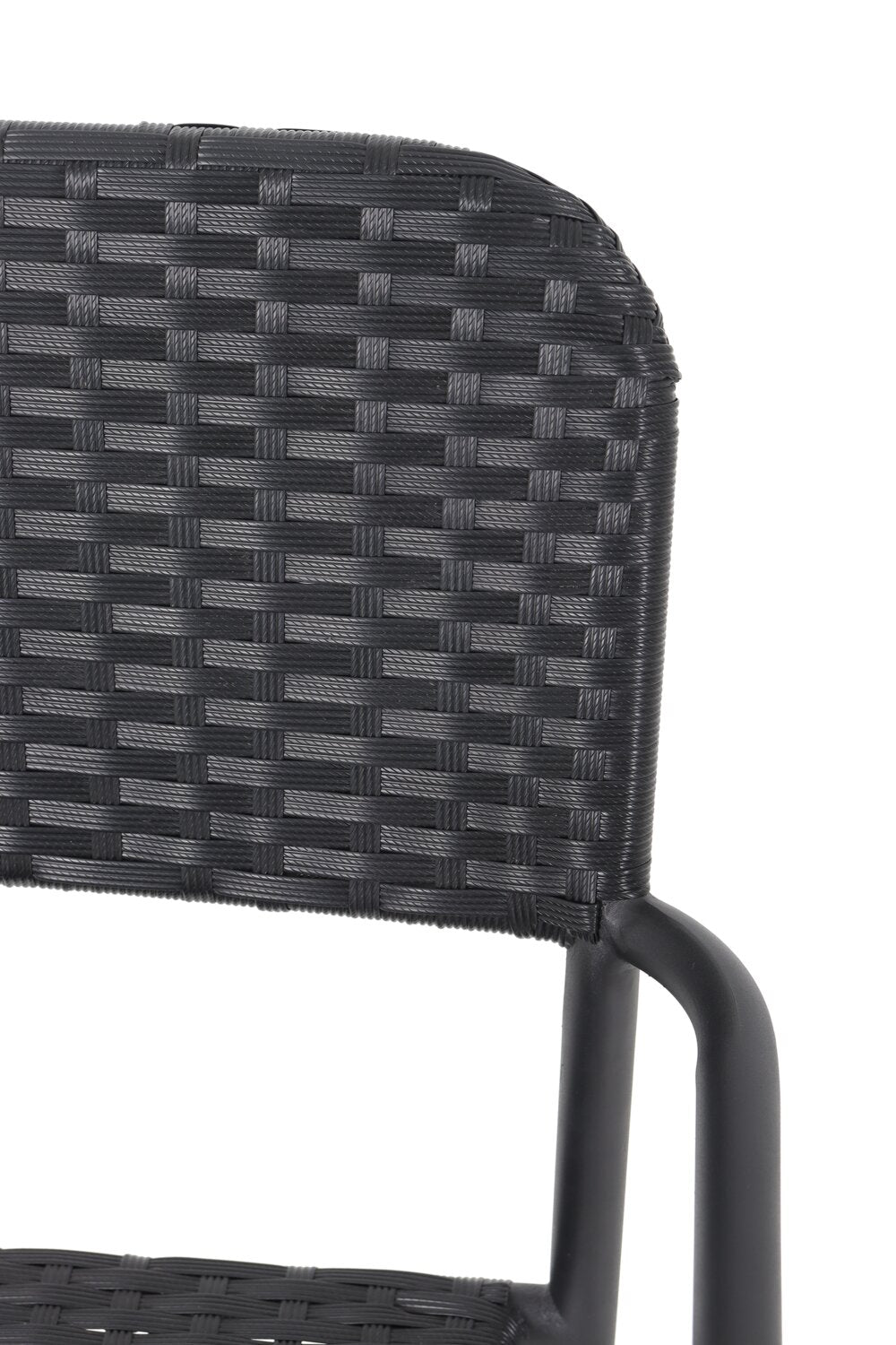 Paris Outdoor Patio Bistro Chair - Hand-Woven Resin Wicker, UV & Weather Resistant - Black | Chaise bistro Paris pour la terrasse à l’extérieur - osier en résine tressé à la main, résistante aux rayons UV et aux intempéries - noire