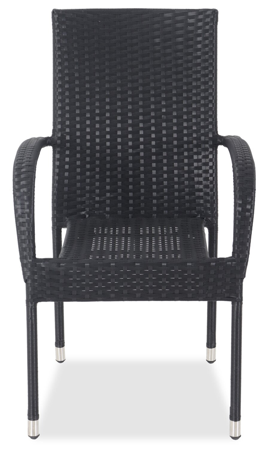Arizona Outdoor Patio Chair - Hand-Woven Resin Wicker, UV & Weather Resistant - Black | Chaise Arizona pour la terrasse à l’extérieur - osier en résine tressé à la main, résistante aux rayons UV et aux intempéries - noire