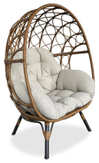 Coco Egg Outdoor Patio Chair - Brown | Fauteuil en forme d’œuf Coco pour la terrasse et l’extérieur - brun