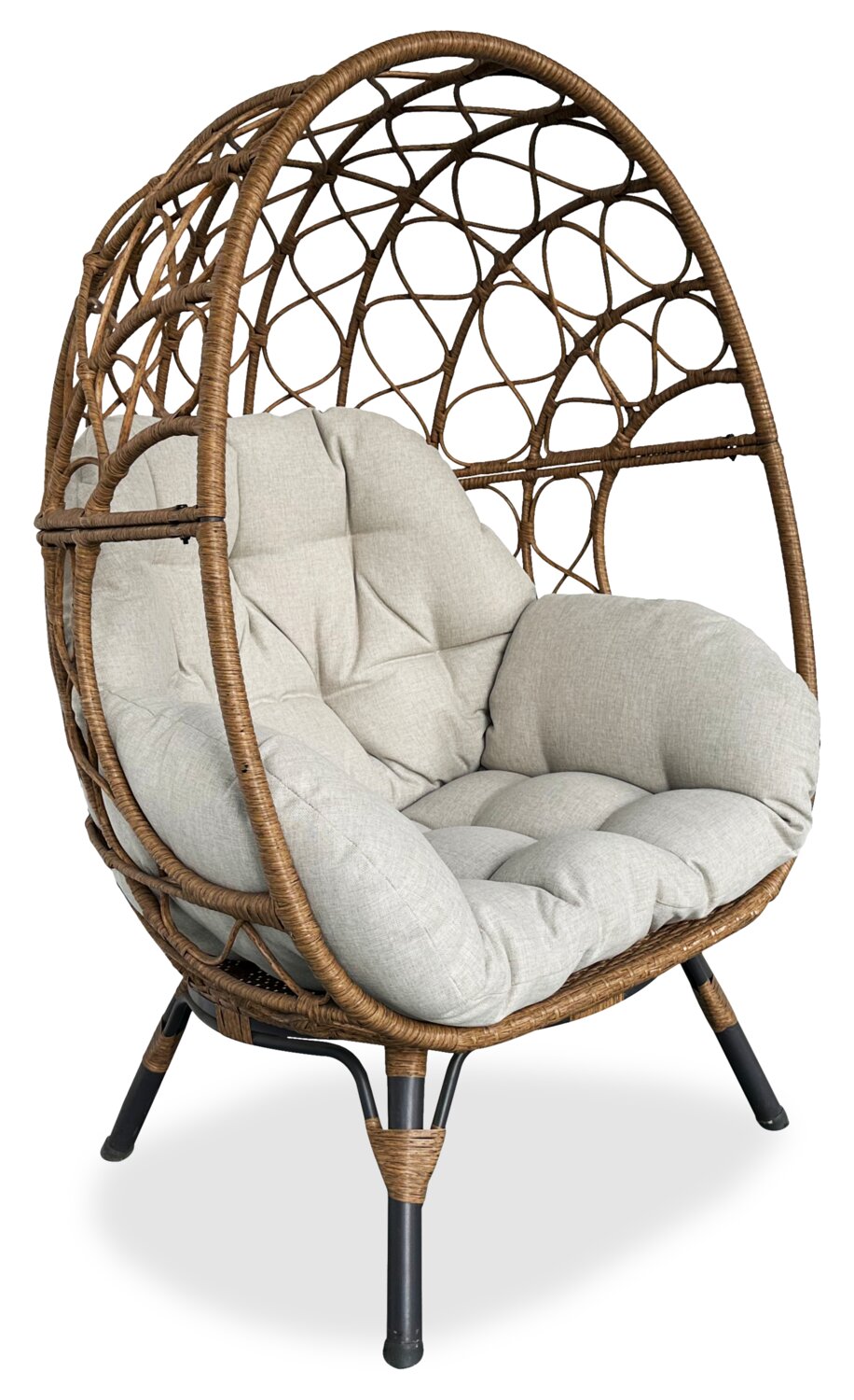 Coco Egg Outdoor Patio Chair - Brown | Fauteuil en forme d’œuf Coco pour la terrasse et l’extérieur - brun